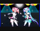 MMD、テト、ミク、宇宙人、計2人と２体で、ピンクレディーUFO・重音テト・初音ミク・Cover