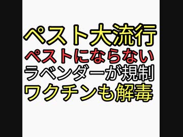 ペストはワクチン打った人がなります。ラベンダーを使用した看護婦だけペスト感染しなかった。そのラベンダーがワクチンも解毒するためか危険と規制の流れ。