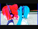 MMD、テト、ミク、計2人、で、打ち上げ花火