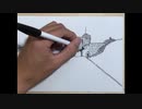 一筆描きのSpiral Pen art『(オマーン)』の倍速制作