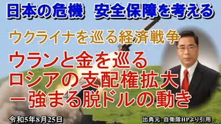 「ウクライナを巡る経済戦争ーウランと金を巡るロシアの支配権拡大ー強まる脱ドルの動き」矢野義昭 AJER2023.8.25(1)