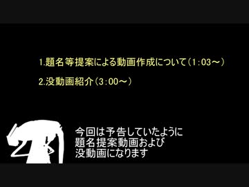 お知らせ（題名等提案・没動画紹介）【艦これＭＭＤ・一話完結シリーズ】