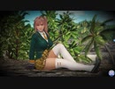 【DoaXvv/ほのか】ポーズ:肩腰座り/水着:紺桜のブレザー
