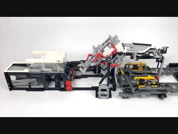 【レゴ】トロッコ入れ替えしてボール運搬する装置【玉転がし】