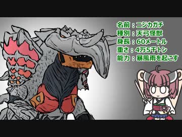 【ウルトラ怪獣大百科】10秒でわかるニジカガチ【東北きりたん解説】