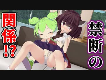 きりたんを介助するずんだもん！