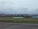 MD-81の着陸シーン（宮崎空港）