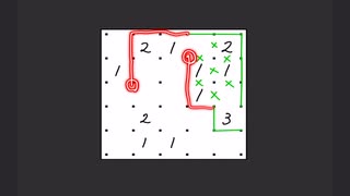 囲いパズル(Slitherlink) 5×5の盤面 練習+解説 5パターン