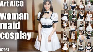 [AICG 動画] woman maid cosplay 87037 AI美女とAIアートのインスピレーション