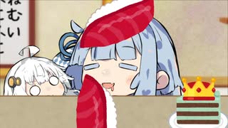 あおたろう「えへへ...寿司と唐揚げとピザとあとなんかもう食べたい...」
