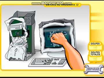 We Will Rock Youに合わせてパソコンを殴る動画