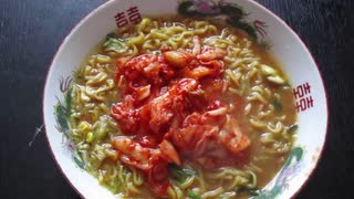 味噌キムチラーメン作ってみた！