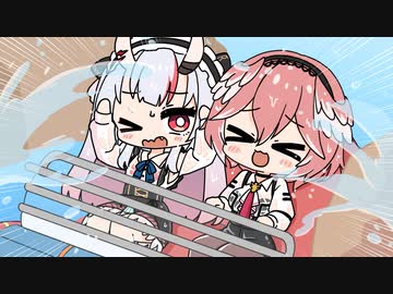 【手描き】ルイ姉と夢の国に行きビショビショになった余