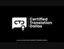 Certified Translation Dallas
