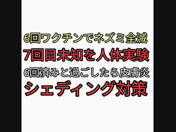 実験6回ワクチン接種でネズミ全滅。7回目はネズミですら治験していない。マジで打つのか？もう止めておけ。運が良くて後遺症で苦しむぞ。シェディングに怯える反ワクチン