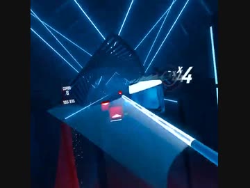 ビートセイバープレイ動画（難易度expert)