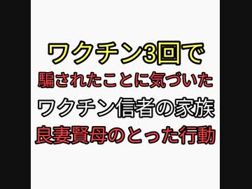 ワクチン接種3回で騙されたことに気づいた。家族がワクチン信者、良妻賢母がとった行動は？