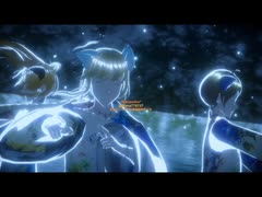 YouTubeでは使用可能な曲様のため無音投稿お知らせ＊本編見てね＊オリキャラMMD(カナタ、リク、リズ) 自作モデル、コート＊曲＊Calling (織田かおり様)VRMLiveViewer