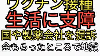 ワクチン接種で生活に支障。国や製薬会社を提訴。司法も腐ってるので厳しいが勝訴して金もらったところで地獄。