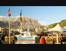 Flags flapping at marina - V and A Waterfront with Table Mountain views