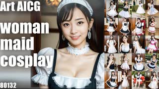 [AICG 動画] woman maid cosplay 80132 AI美女とAIアートのインスピレーション