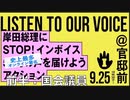 岸田総理にSTOP! インボイス 52万署名を届けようアクション【国会議員編】2023/9/25 首相官邸前