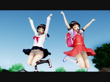 【ＭＭＤ】アイドル新鋭隊　歌愛ユキ　通常服　セーラー服　【Ray-MMD1.52　ぱんつ注意】