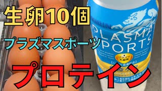 【完全栄養】　生卵10個にプラズマスポーツ混ぜたら最高のプロテインが完成しました　黒毛和牛ブラックカレーを食レポ621日目