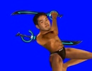 2刀流による斬撃先輩BB