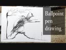 【ボールペン画メイキング】鳥 - その32 -【Ballpoint pen drawing】