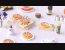 【粘土】ミニチュアのゴーストピザを作ってみた【100均材料】【ミニチュアフード】DIY Miniature polymer Clay Tutorial