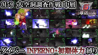 【地球防衛軍6】ウイングダイバーINFERNO・初期体力縛り　M59:大空洞調査作戦 中層【ゆっくり実況】