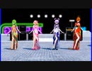 MMD、テト、グミ、ゆかり、メイコ、計4人、で、レッドランドマーカー