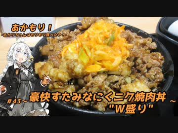 あかもり！#43～豪快すたみなにくニク焼肉丼"W盛り"～【伝説のすた丼屋】