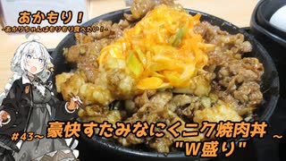 あかもり！#43～豪快すたみなにくニク焼肉丼"W盛り"～【伝説のすた丼屋】