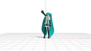 手を振る　MMDモーション配布