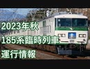 【ゆっくり解説】2023年秋185系臨時列車運行情報【臨時列車】【185系】＃Shorts