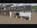 週刊東方ランキング　23年10月第2週