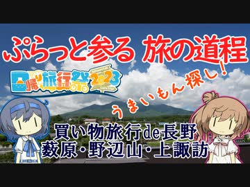 【日帰り旅行祭2023】長野de買い物旅行！【ぷらっと参る旅の道程】