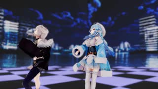 【MMD】ししらみで「祝福」獅白ぼたん × 雪花ラミィ