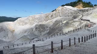 秋田県湯沢市　日本三大霊場　川原毛地獄の様子2　2023　0923