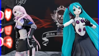 MMD、ルカ、ミク、計2人、で、SweetsDisplay（dennoko-P-Remix）