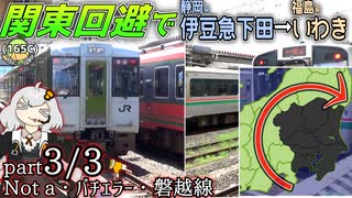 【Part3/3】伊豆急下田→いわきまで関東を通らず普通列車だけで行ったら、2日かかった【800km】《VOICEROID旅行》