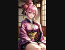 夜に花開く一輪の花花魁イメージのAI美女でありんす