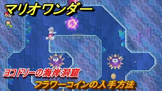 マリオワンダー　ヨコドリーの海岸洞窟　フラワーコインの入手方法　＃２６　【スーパーマリオブラザーズ ワンダー】