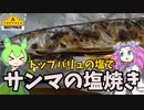 トップバリュの塩でサンマを焼くのだ【ずんだもん実況】
