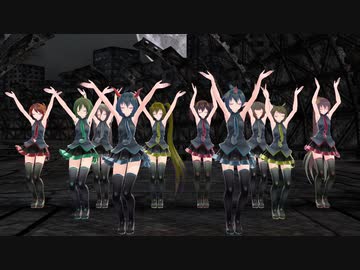 【MMD】Tdaシスターズ Tda式Scaries ゾンビ・デ・ダンス ／Ado「唱」