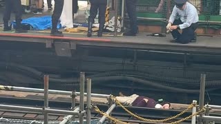 ホモと見るレールの脇に横たわって電車を遅延させる男