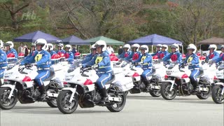 白バイ隊員の運転技術競う大会　４年ぶりに一般公開