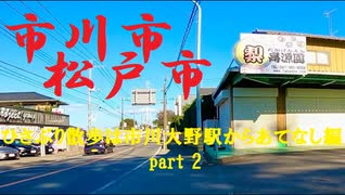 千葉県市川市大野町-松戸市高塚新田を歩く【ひさぶり散歩は市川大野駅からあてなし編part 2】【散歩251】